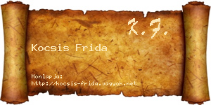 Kocsis Frida névjegykártya